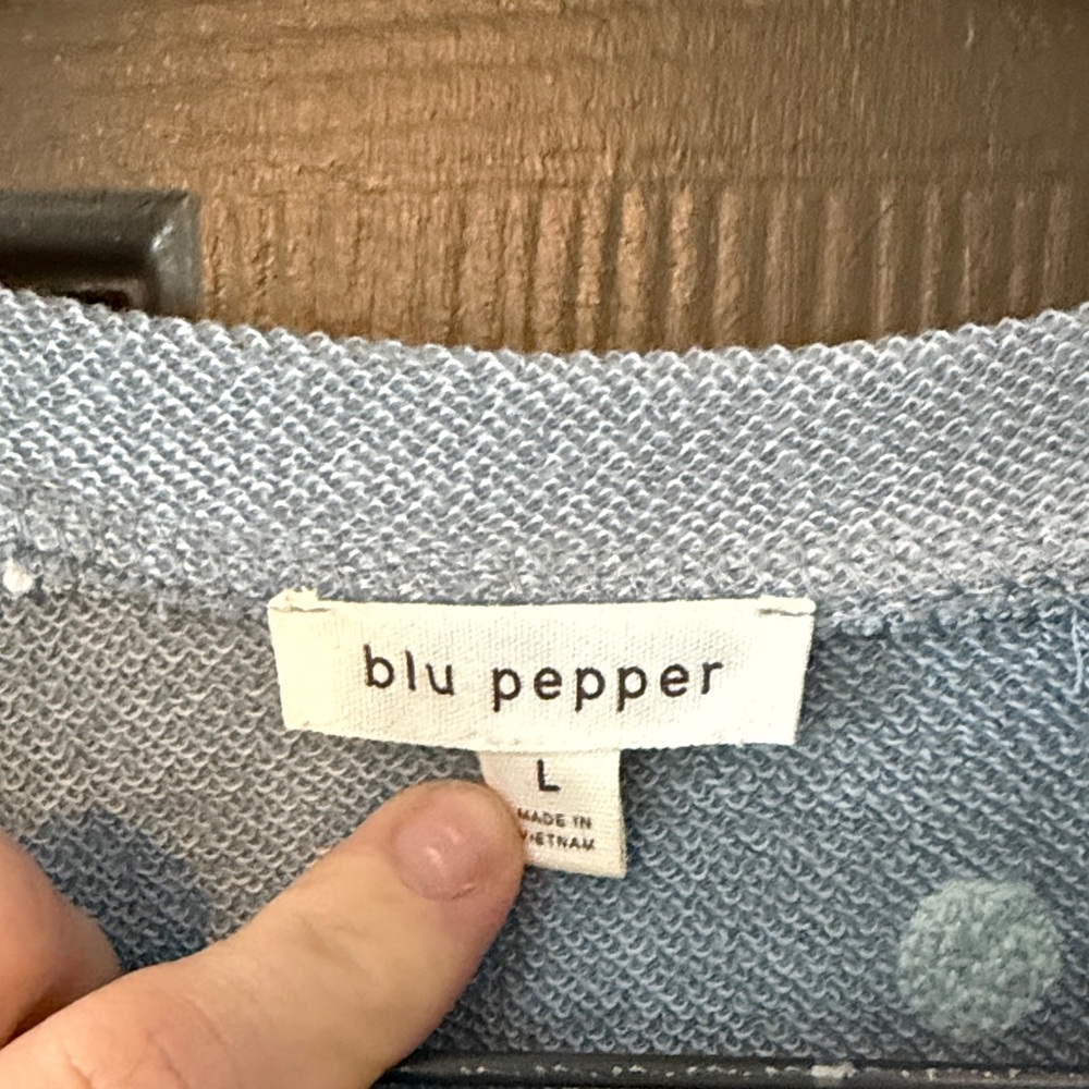 Blu Pepper Light Blue Knit Top - Picture 2 of 6